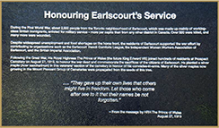 Honouring Earlscourt's Service